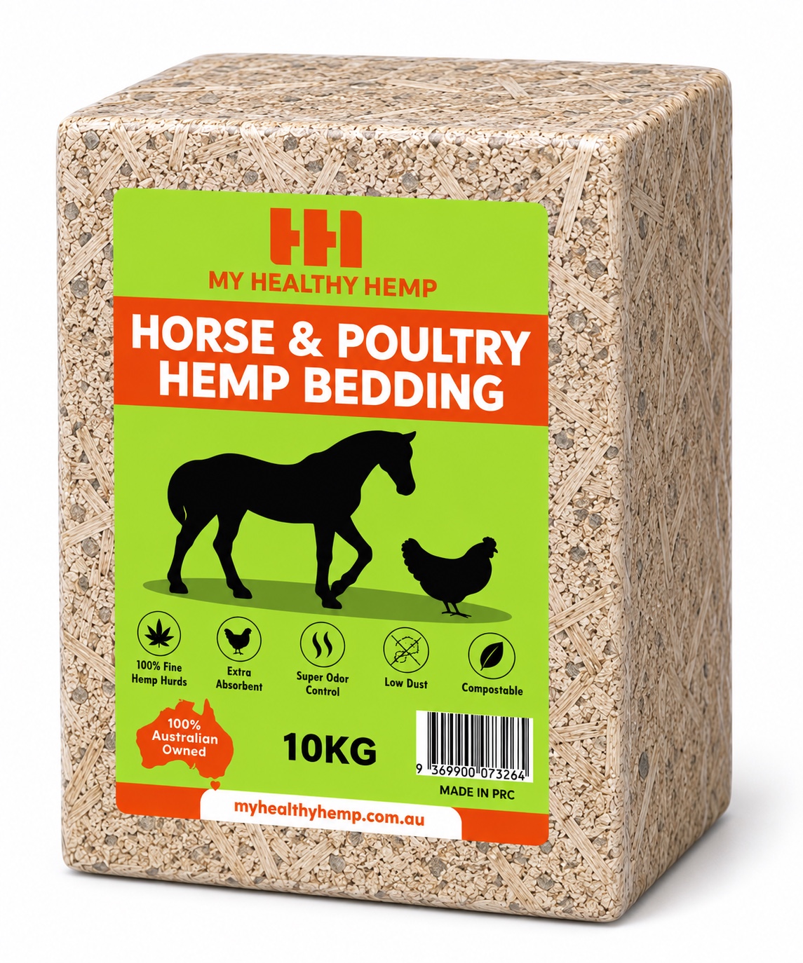 My Healthy Hemp large animal bedding pack, available in 10 kg, 15 kg and 20 kg